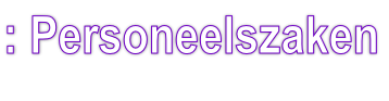 : Personeelszaken